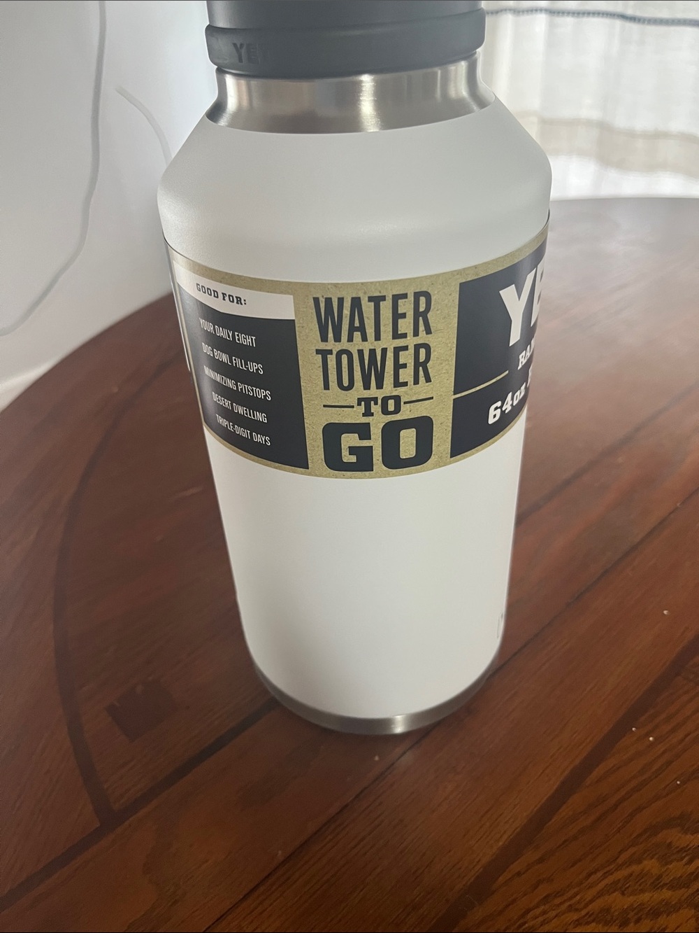 Yeti Rambler 64 oz Bottle - White with Gray Lid - Picture 3 of 6